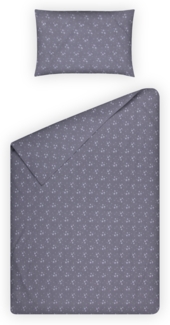 Kinder Bettwäsche 2-tlg (100x135cm / 40x60cm) Bettdecken Set, Baumwolle - Babybettwäsche mit Motiv - Sterne - Bettbezug