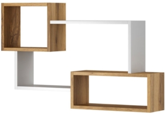 Wandregal Trio Hängeregal 87x18x54cm Wotan Eiche weiß