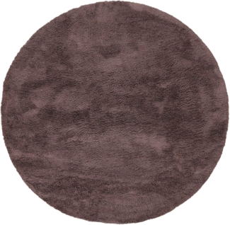 carpetfine Teppich Silky, rund, Höhe: 20 mm, Shaggy, Langflor, uni, besonders weich, handarbeit