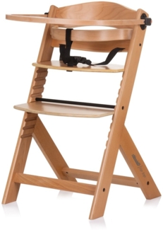 Chipolino Kinderhochstuhl Tip Top, Holz, verstellbar, Tisch, Gurt, Treppenstuhl beige