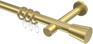 Gardinenstangen-Set Prestige Sitra 400 cm (geteilt in 2 x 200 cm), 1-läufig, 20 mm Ø Messing-Optik