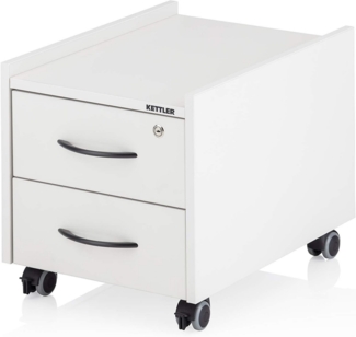 Vladon Aktenschrank Kettler (Rollcontainer Abschließbar) Abschließbar, auf Rollen, Geheimfach