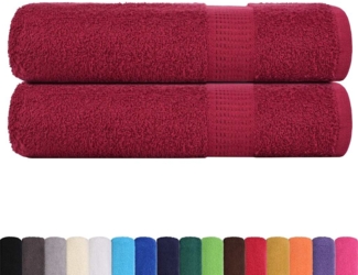 vidaXL Badetücher 2 Stk. Bordeauxrot 100x150cm 360 g/m² 100% Baumwolle 136740