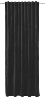 Gözze Vorhang Schlaufenschal MAGNUM, Schwarz, 135 x 245 cm, verdeckte Schlaufen, halbtransparent, Polyester, Einfarbig