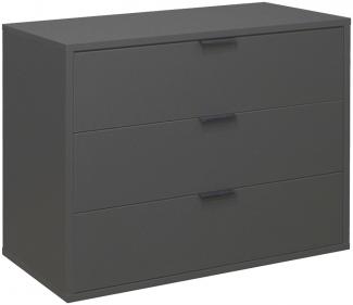 Kommode Schubladenkommode Sideboard ca. 81 x 67 x 45 cm Möbelgleiter Anthrazit matt Lack