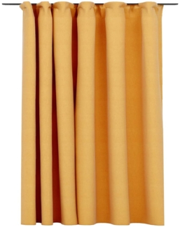 vidaXL Verdunkelungsvorhang mit Haken Leinenoptik Gelb 290x245 cm 321199