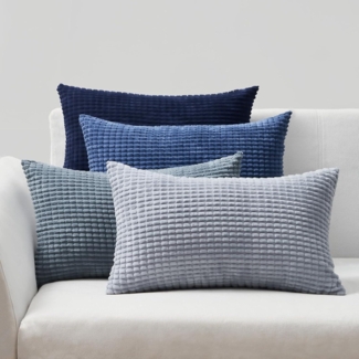 Kissenbezug 30x50 cm Grün Cord 4er Set Körnig Dekokissenbezug