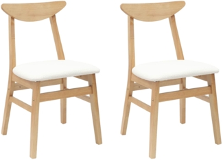 vidaXL Esszimmerstühle 2 pcs Natur 42 x 47.5 x 81 cm 42020437