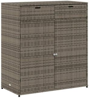 DOTMALL Garten-Geräteschrank Gartenschrank Grau 105x55x113 cm Poly Rattan Marke: vidaXL