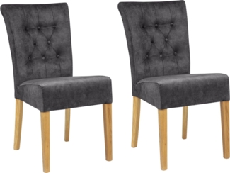 Home affaire Polsterstuhl Queen (Set, 2 St), Esszimmerstuhl mit Knopfheftung, 2er, 4er oder 6er-Set