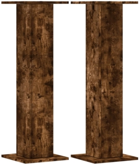 vidaXL Pflanzenständer 2 Stk. Räuchereiche 30x30x95 cm Holzwerkstoff 3307877