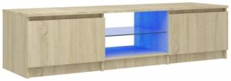 vidaXL TV-Schrank mit LED-Leuchten Sonoma-Eiche 140x40x36 cm 804295