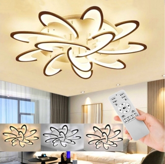 oyajia Deckenleuchte 80W Modern LED Deckenlampe aus Metall, in Blumenförmiges Design, Kaltweiß, Naturweiß, Warmweiß, Dimmbar LED Deckenleuchte,für Wohnzimmer, Schlafzimmer, Flur, Küche