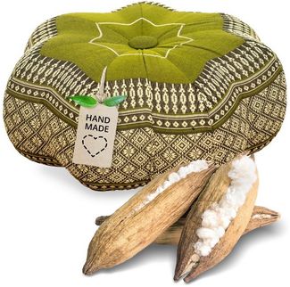 livasia Meditationskissen Zafukissen Stern klein, vegan und handgefertigt, 30x15cm, Kapok