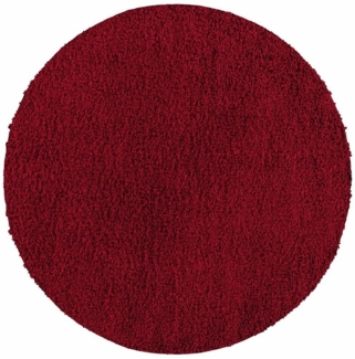 Teppium Teppich Unicolor - Einfarbig, Rund, Höhe: 30 mm, Einfarbig Shaggy Teppich Wohnzimmer Langflor versch. farben und größen
