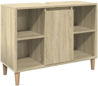vidaXL Badschrank Sonoma-Eiche 80x33x60 cm Holzwerkstoff 857131