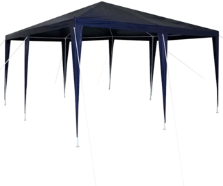 vidaXL Party-Zelt Blau, Weiß 400 x 400 x 266 cm Polyester, Stahl 42003422
