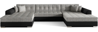 Eltap Vento Ecksofa (Berlin 01, Soft 11) Seite Symmetrisch, Grau, 165 x 78 x 359 cm