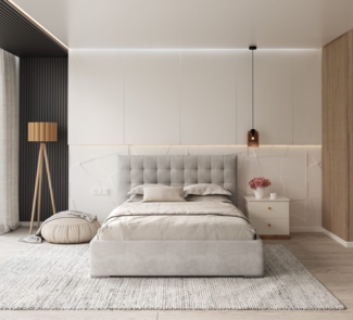 FDM Polsterbett Elegant - Stauraum & modernes Design 120x200 140x200 160x200 180x200cm (MADE IN EU - mit hochwertigem Velours Bezug, Bettrahmen, Bett, Optional mit Matratze bestellbar, Mit großem Kopfteil für Komfort - Bettkasten mit Hubrahmen), Metall...