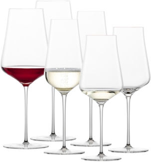 Zwiesel Glas DUO Bordeaux, Weißwein & Champagner Gläserset 6-tlg.