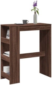 vidaXL Bartisch mit Regal Braun Eiche 90x40x103,5 cm Holzwerkstoff 854379