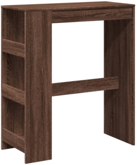 vidaXL Bartisch mit Regal, Holzwerkstoff, 90 x 40 x 103,5 cm, Braune Eiche