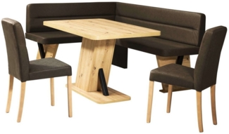 Home affaire Eckbankgruppe Laros Sitzgruppe, Eckbank, Stühle, Tisch, (Set, 4tlg Set), perfekt für Küche, Esszimmer, Wohnzimmer, Bestseller