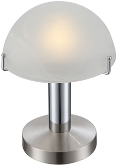 LED Tischleuchte, Touchdimmer, Glas satiniert, H 22,5 cm