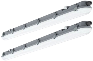 2er LED Deckenlampe, IP65, Feuchtraum, neutralweiß, L 60cm