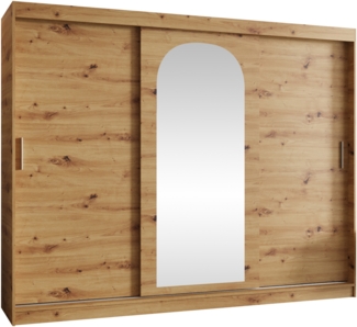 Kleiderschrank Samker 250 cm (Farbe: Artisan Eiche, mit vier Schubladen)