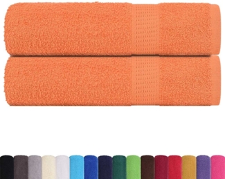 vidaXL Badetücher 2 Stk. Orange 100x150 cm 360 g/m² 100% Baumwolle 136908