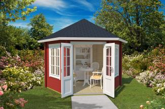 Lasita Maja Gartenpavillon Rivera ISO Gartenpavillon aus Holz Gartenhütte Gartenlaube mit Montagematerial