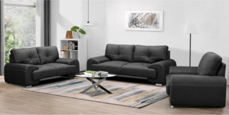 Beautysofa Polstergarnitur Maxime lux, (Sessel + Zweisitzer + Dreisitzer aus Kunstleder, Couchgarnitur im modernes Stil), mit Wellenfedern, mit dekorativen Nähten und bequemer Sitz