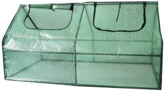 Foliengewächshaus mit 2 Zugriffsfenstern, Tomatenhaus 180 x 90 cm, 90 cm hoch
