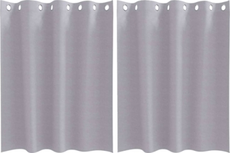 vidaXL Verdunkelungs-Vorhänge mit Ringen Metallic Grau Polyester 4107358