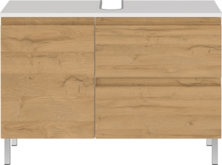 GERMANIA Waschbeckenunterschrank Torrance (in 2 Breiten) mit Schublade & Füßen aus Metall, griffloses Design, Made in Germany