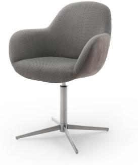 Esszimmerstuhl >Melrose< (2-er Set) in Braun aus Metall - 64x88x64cm (BxHxT)