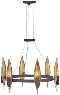 Elstead Lighting Willow Kronleuchter 6-Light E14 Schwarz Gold