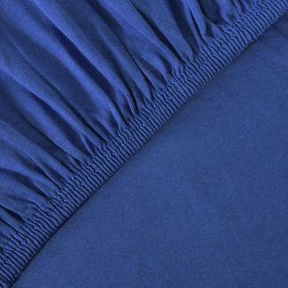 leevitex® Boxspringbett & Wasserbett Spannbettlaken | 100% Baumwolle | Markenqualität | Ökotex | 200x220 cm + 40 Steg - Royalblau