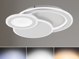 LED Deckenleuchte, Fernbedienung, dimmbar, CCT, L 49 cm