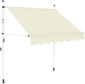 vidaXL Einziehbare Markise Handbetrieben 150 cm Cremeweiß 143693