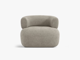 Micadoni Sessel Jenny 1-Sitzer Boucle Ascot Hellgrau