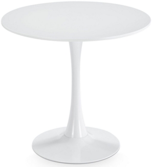 IDIMEX Esstisch LOIRE, Runder Esszimmertisch 80 cm mit Tulpenfuß und MDF-Platte Weiß