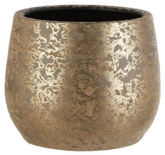 Mica Decorations Blumentopf Terracotta Clemente Ø 25,5 x 20 cm gold