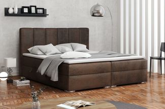 Boxspringbett ALVARA 180x200 cm Vintage Braun