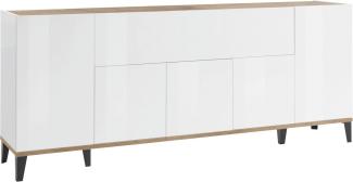 INOSIGN Sideboard Sunrise, Kommode mit 5 Türen und 1 Klapptür, Breite 200 cm