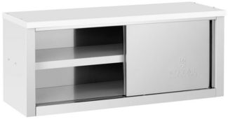 Royal Catering Wandhängeschrank 120 x 40 x 50 cm Edelstahl Hängeschrank mit Schiebetüren 65kg pro Fach