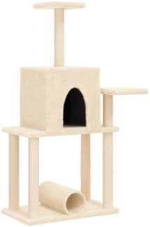 vidaXL Kratzbaum mit Sisal-Kratzsäulen Creme 122 cm 172088