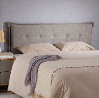 IDIMEX Kopfteil ZELOX, Bettkopfteil Doppelbett 160cm, gestepptes Headboard, Stoffbezug grau