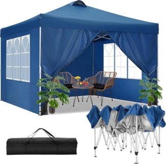 COBIZI Pavillon 3x3m Wasserdicht Stabil Winterfest Blau